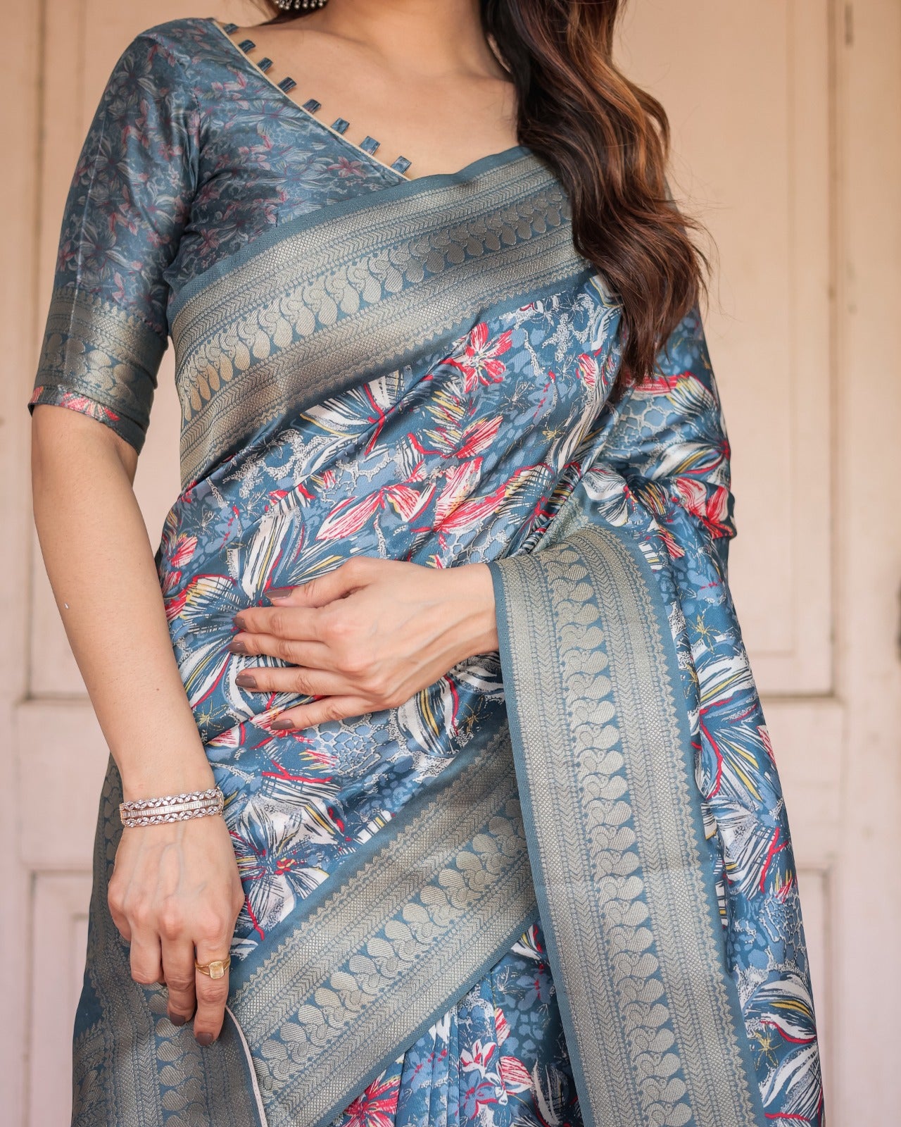 💙 GRACEFUL BANARASI DIGITAL PRINTED SILK SAREE! 💙