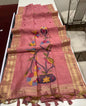 Premium soft Muga Cotton saree with classic floral