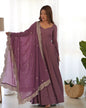 Pure Romansilk Chanderi Fully Flair Anarkali Set with Dupatta & Pant – Ready to Wear