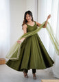 ✨ PREMIUM PURE ROMANSILK CHANDERI ANARKALI SET ✨