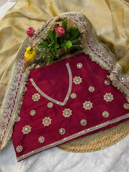 *Beautiful Designer Bandhej Beads Saree*
