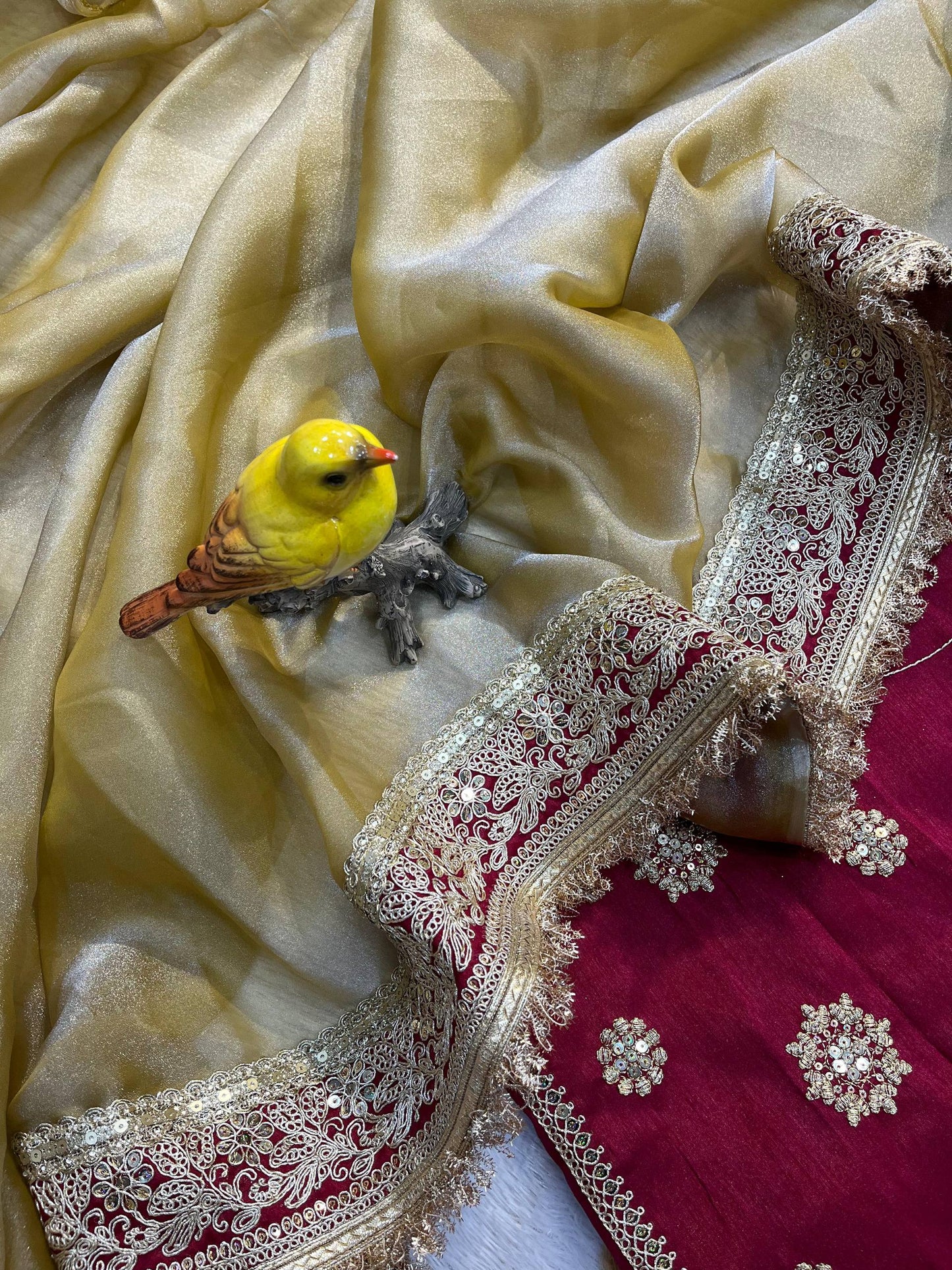 *Beautiful Designer Bandhej Beads Saree*