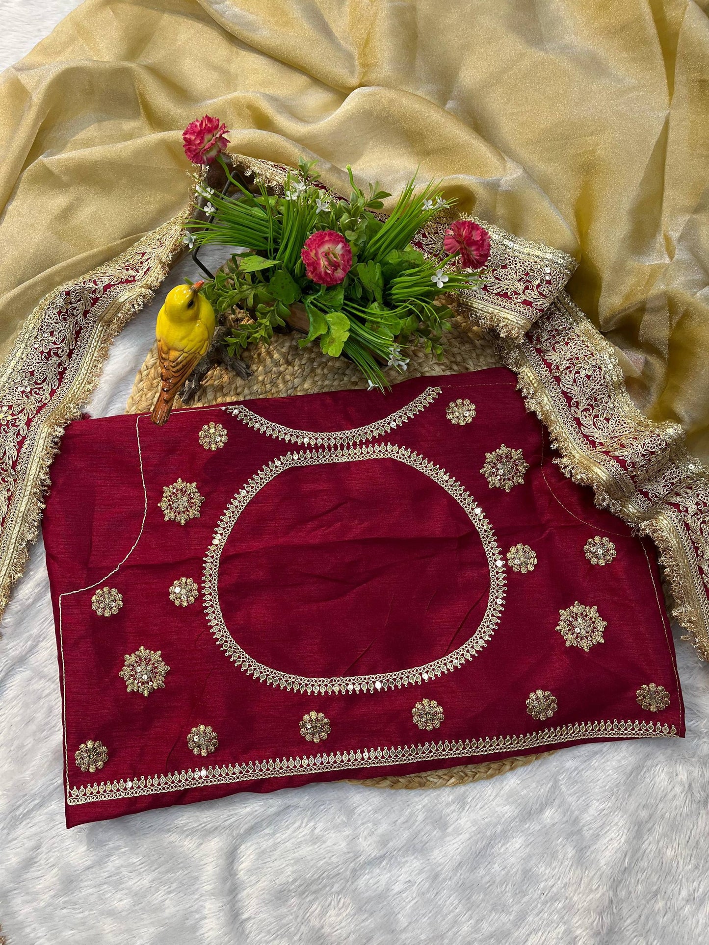 *Beautiful Designer Bandhej Beads Saree*