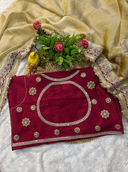 *Beautiful Designer Bandhej Beads Saree*